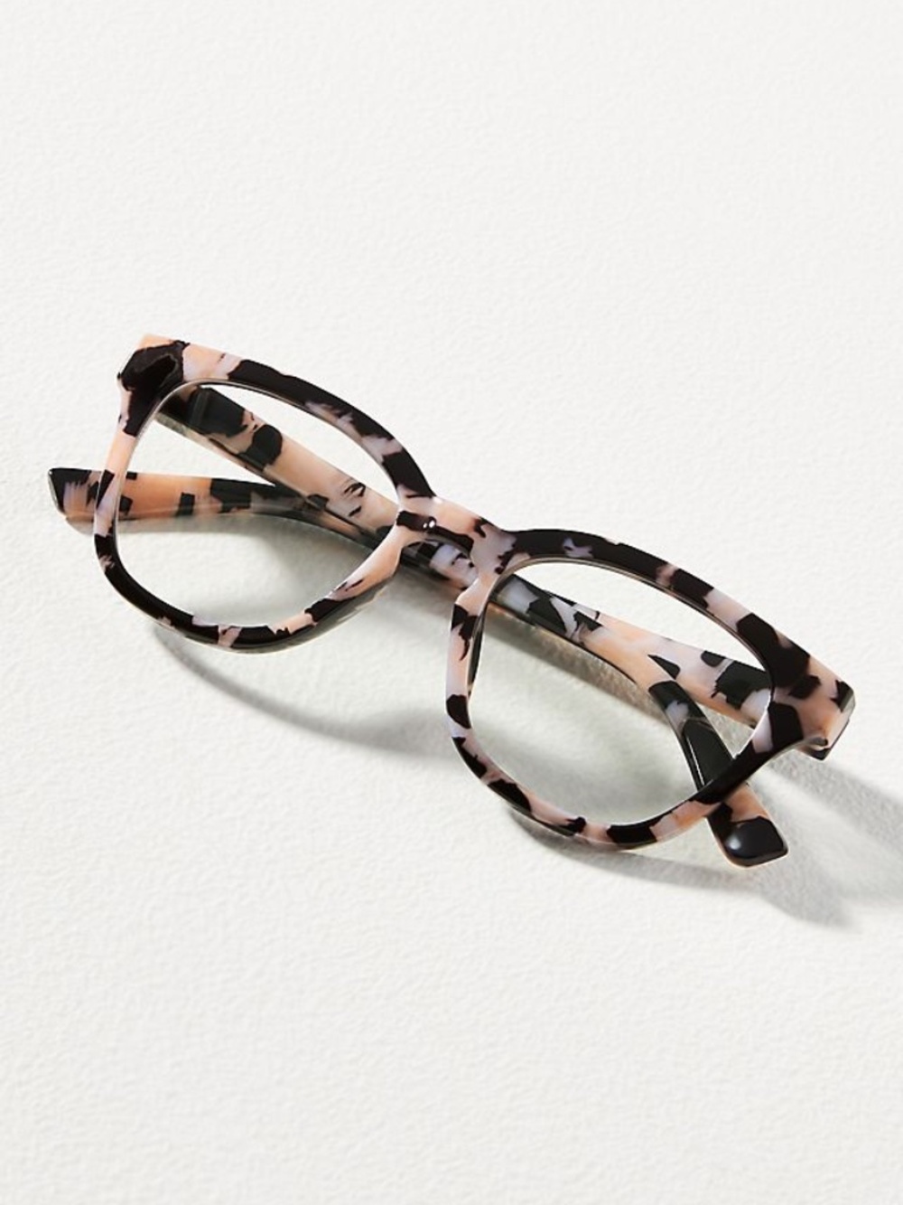 NEW Anthropologie Pink Marble Peepers Blue Light Filtering Readers +1.00
